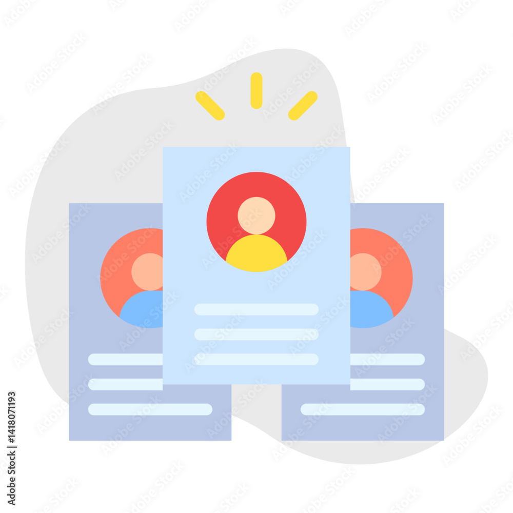 Fototapeta premium Candidate single vector illustration icon