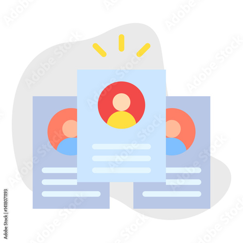 Candidate single vector illustration icon