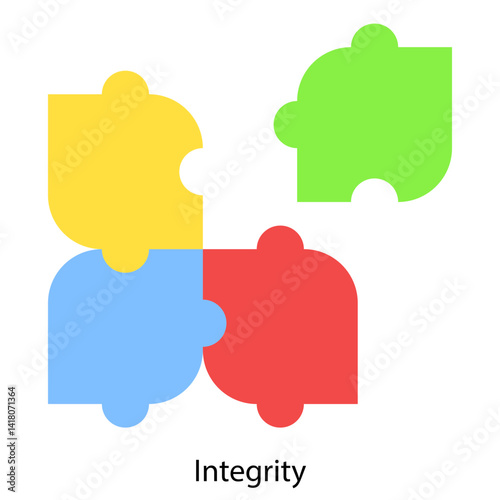 Integrity single vector illustration icon