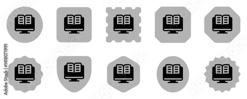 Editable e-book, digital library vector icon. Online learning, course, tutorial. Part of a big icon set family. Perfect for web and app interfaces, presentations, infographics, etc