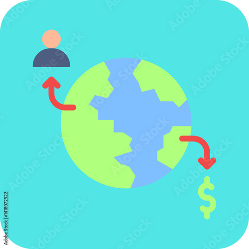 Out Source single vector illustration icon