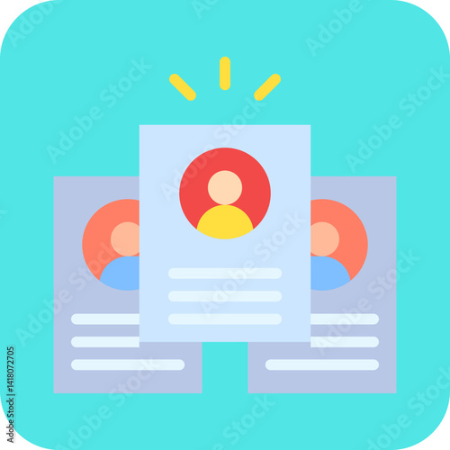 Candidate single vector illustration icon