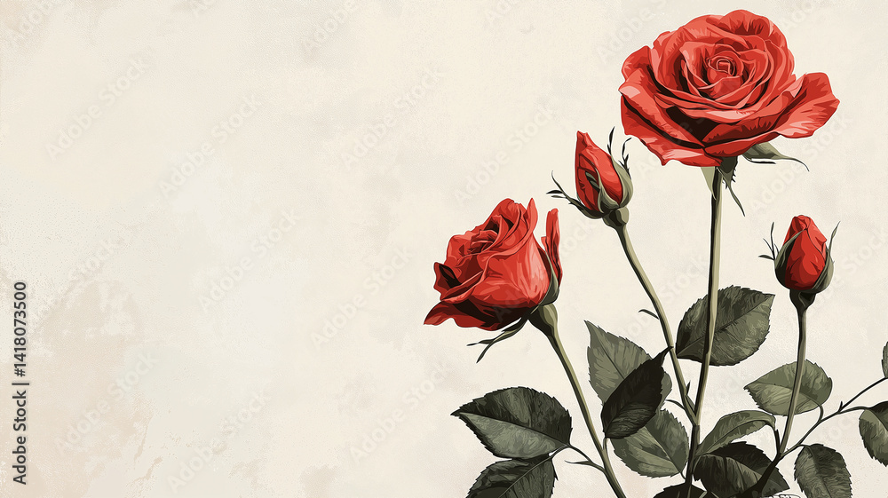 National Red Rose Day Celebration Poster National Red Rose Day Celebration Poster