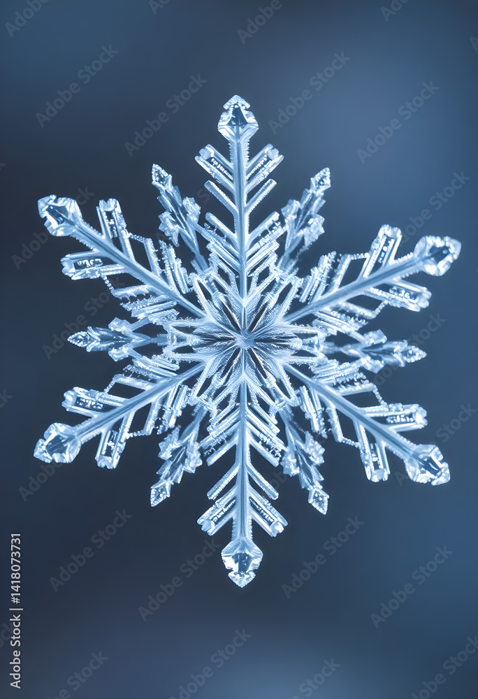snowflake is shown against a blue background snowflake is shown against a blue background