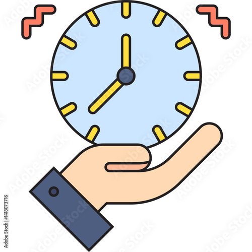 Time Management single vector illustration icon