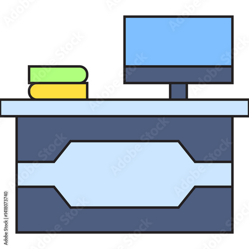 Workplace single vector illustration icon
