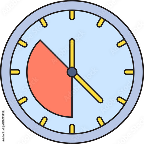 Working Time single vector illustration icon