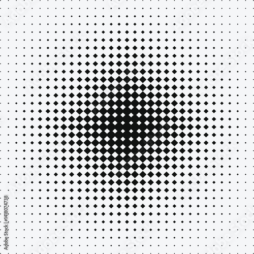 Geometric Halftone Pattern Art, Abstract Adobe Design for Creatives, Black and white abstract design