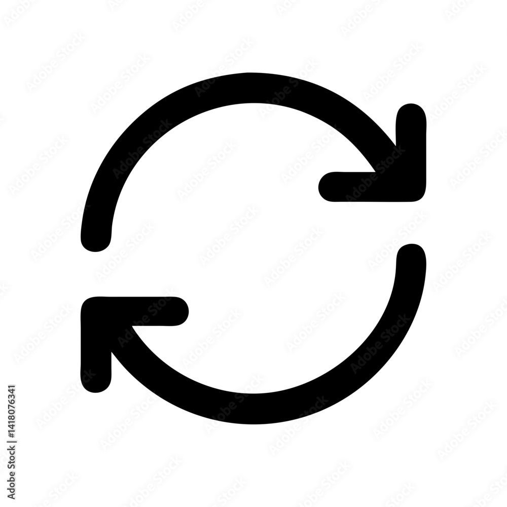 Refresh Circle Alternative Icon Vector Illustration Refresh Circle Alternative Icon Vector Illustration