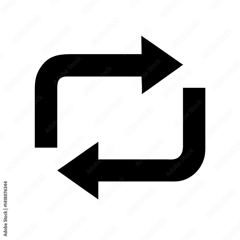 Repeat Icon Vector Illustration Repeat Icon Vector Illustration