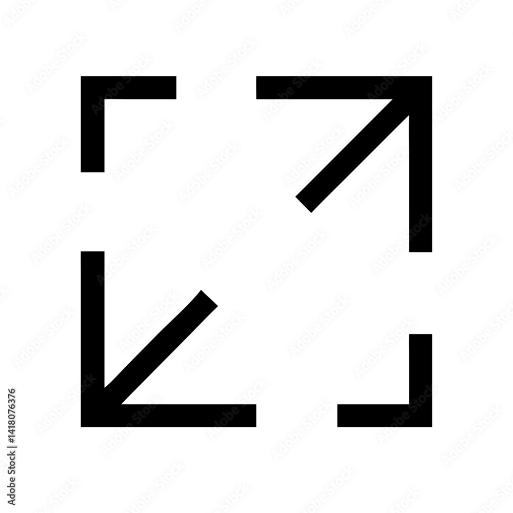 Fototapeta premium Resize Icon Vector Illustration