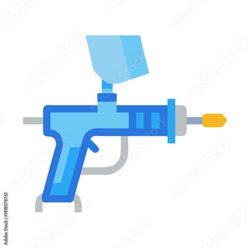 Paint Spray Gun for Auto Body Icon Design