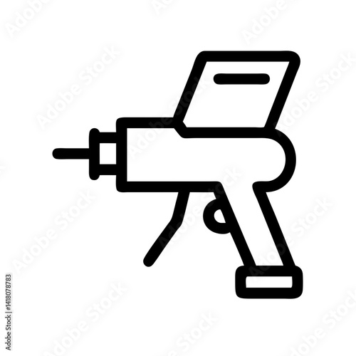 Paint Spray Gun for Auto Body Icon Design