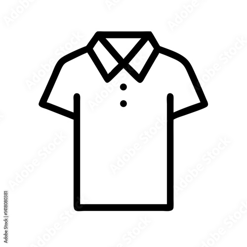 Polo Shirt with Buttoned Collar Icon Design