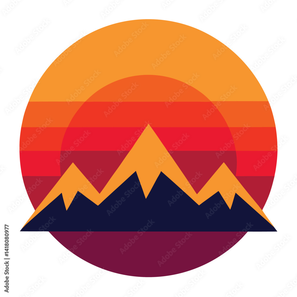 vector illustration of mountain landscape vector illustration of mountain landscape