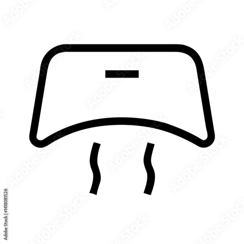 Rear Windshield with Defrost Lines Icon Design