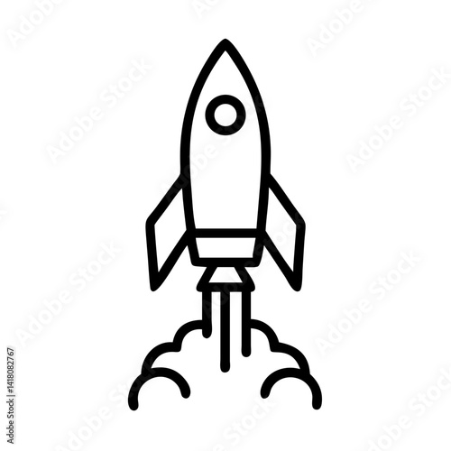Rocket Launch Symbolizing Startup Icon Design