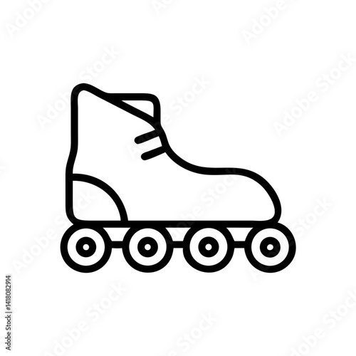 Roller Skate with Front Brake Icon Design