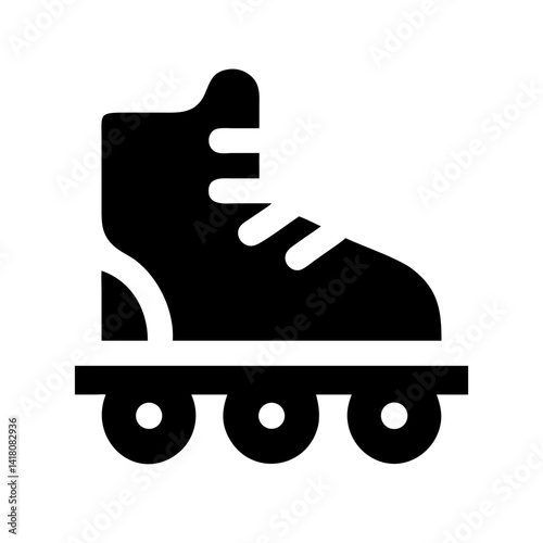 Roller Skate with Front Brake Icon Design
