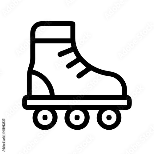 Roller Skate with Front Brake Icon Design