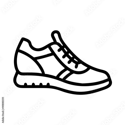 Running Shoe with Lace Design Icon Design
