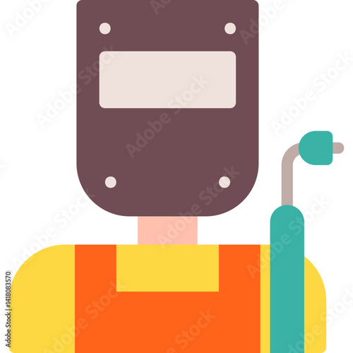 Welder single vector illustration icon