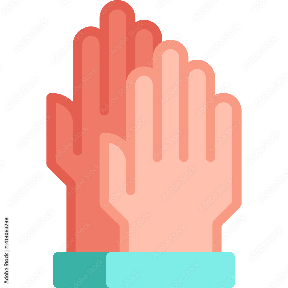 Obraz premium Gloves single icon vector illustration