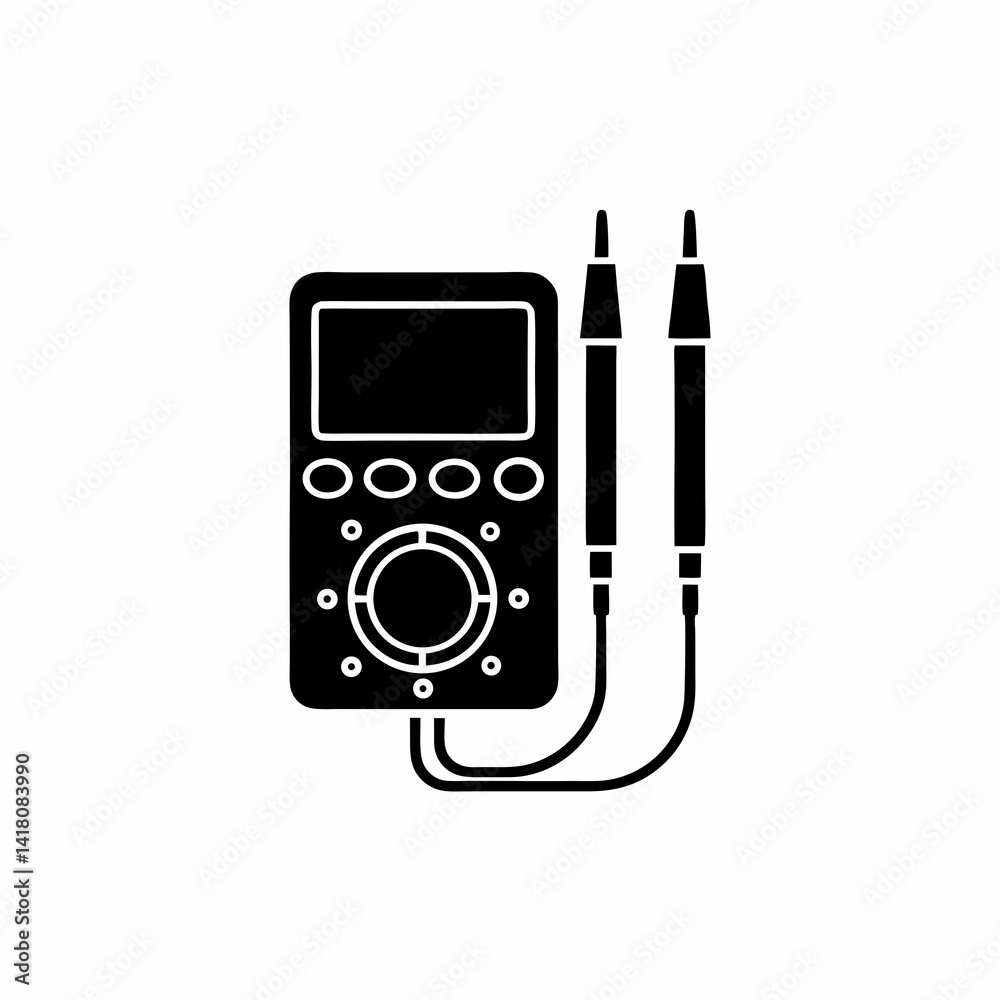 Fototapeta premium creative details multimeter icon vector illustration 