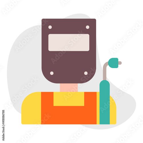 Welder single vector illustration icon