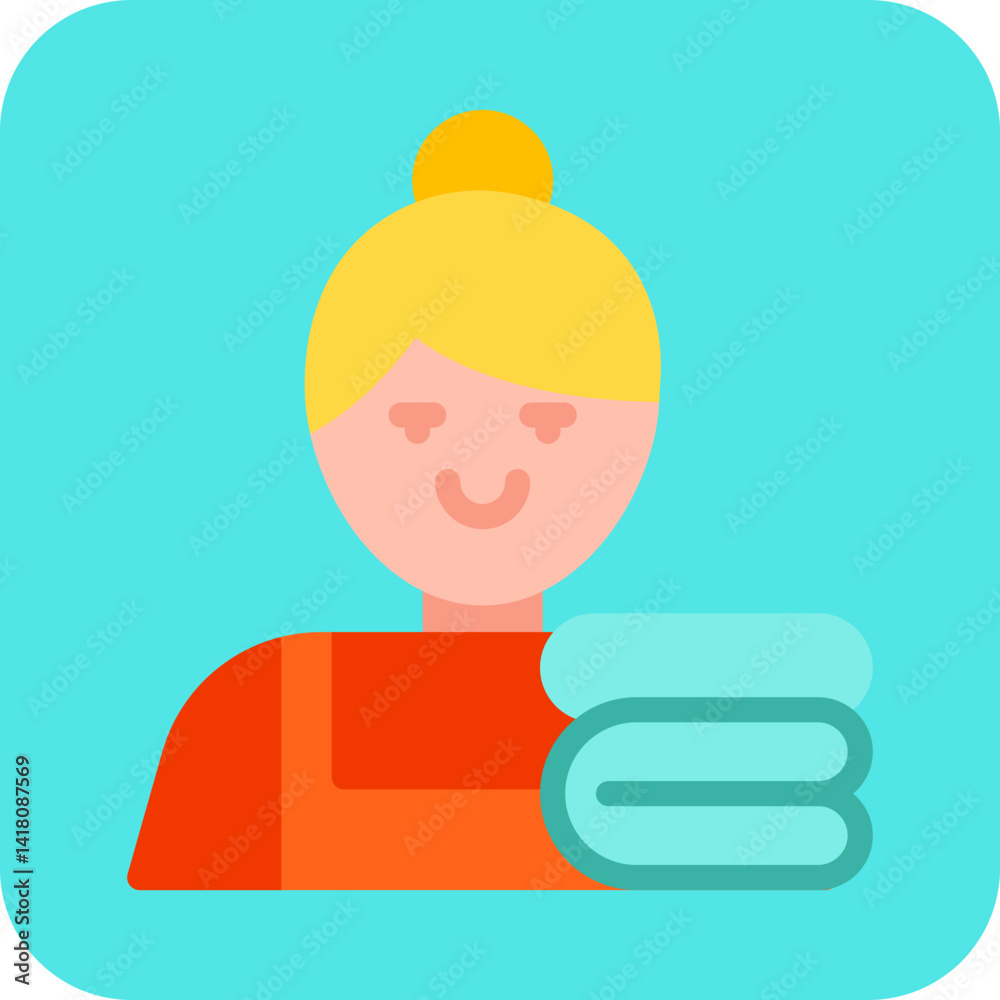 Maid single icon vector illustration Maid single icon vector illustration