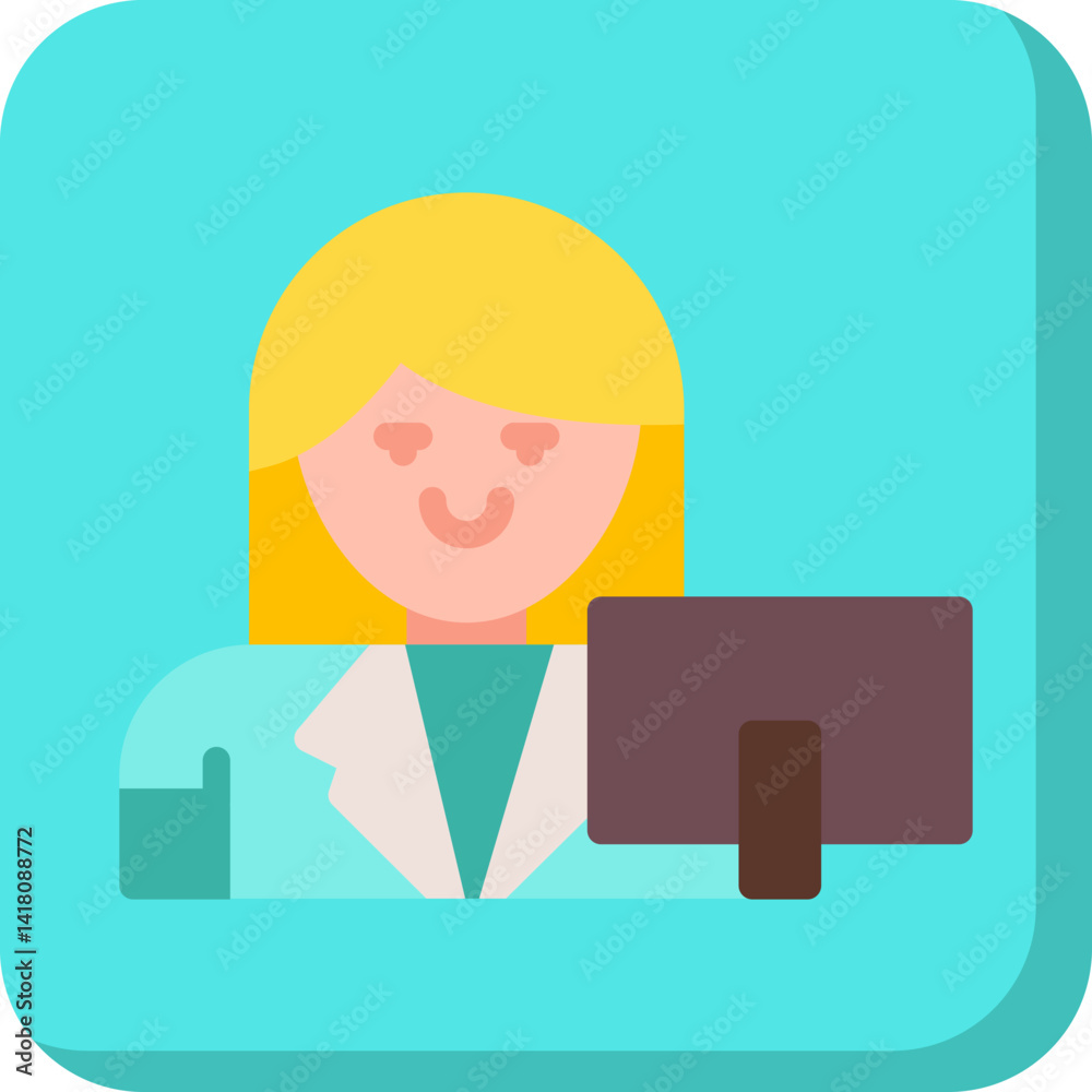 Cashier single icon vector illustration Cashier single icon vector illustration