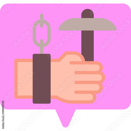 Forced Labour single icon vector illustration