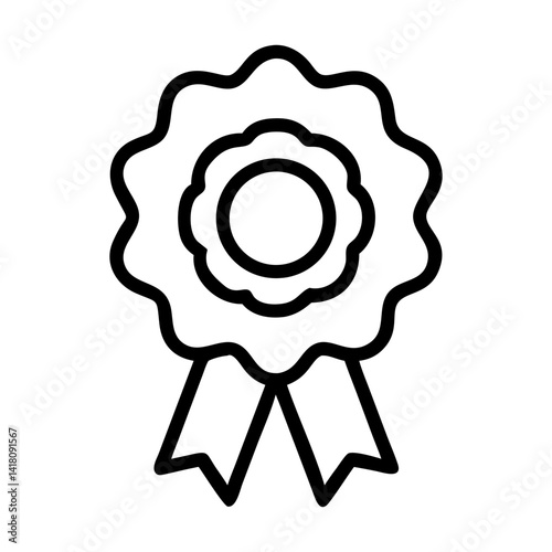Decorative flower badge icon with a circular design and intricate patterns