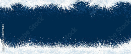 frosty winter frame on a da...