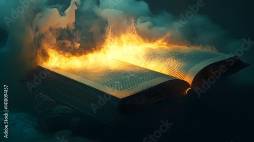 A surreal book where each page has different font weights, text melting from bold to light, dreamlike atmosphere 