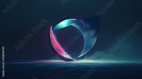 A futuristic logo that can dynamically scale from a massive billboard to a tiny mobile icon, ultra-crisp details