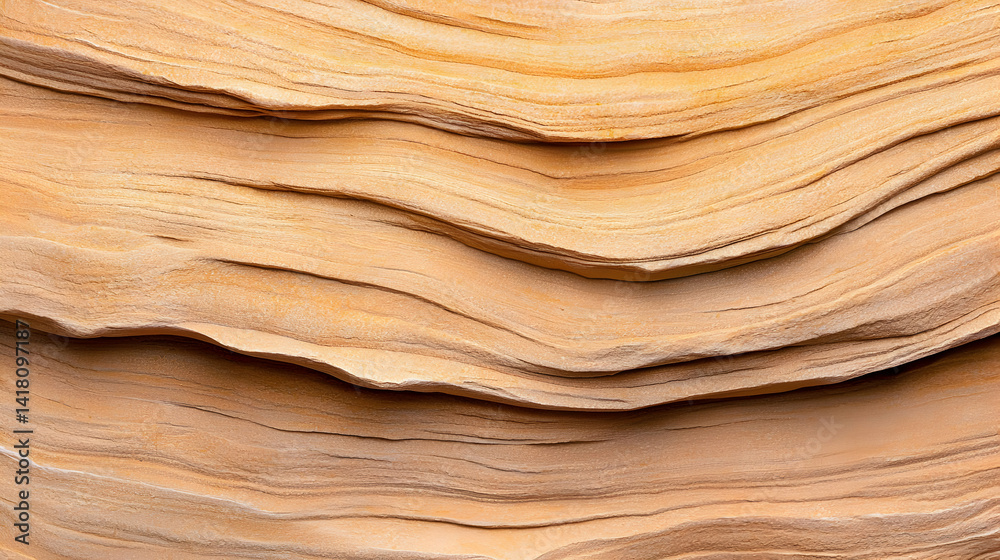 Natural Wood Texture With Rippled Layers