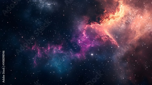 A digital artist’s brush toolkit floating in space, cosmic textures forming beautiful galaxies with each stroke