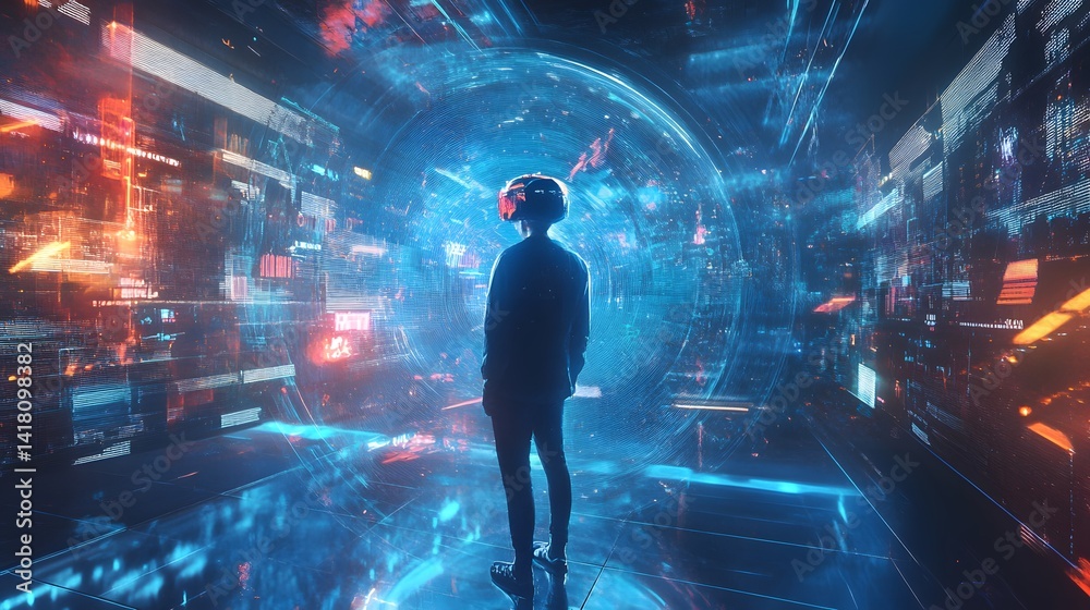 A digital artist using Smart Objects, layers unfolding like floating holograms, futuristic studio setting A digital artist using Smart Objects, layers unfolding like floating holograms, futuristic studio setting