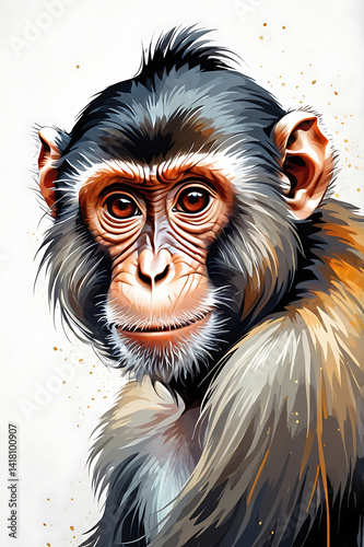 best unic monkey in the world illistration