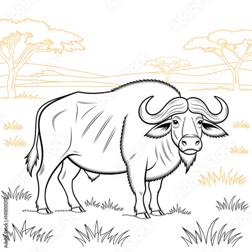 buffalo with wild life 
