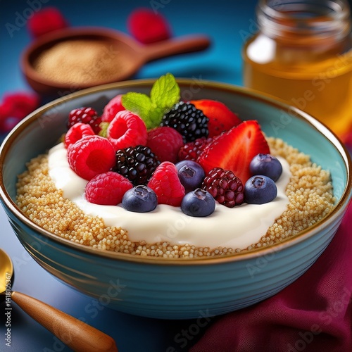Obraz na płótnie Amaranth-Bowl mit Beeren