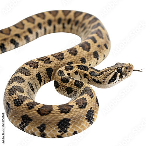 russell s viper in Transparent Background Closeup of a Boa Constrictor Showing Detailed Scales and Pattern