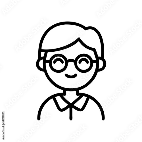 Smart botanist wearing glasses with a cheerful expression against a clean white background