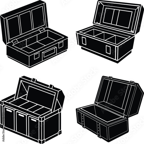Game Storage Case silhouette vector