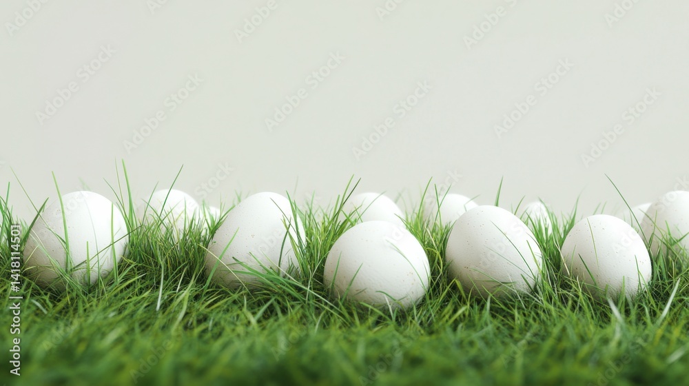 Colorful eggs in meadow Colorful eggs in meadow