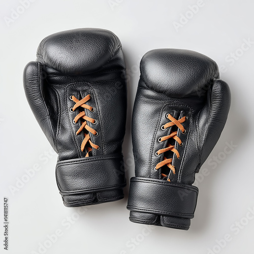 A Set of Boxing Pads Placed Neatly with Space Between Them Fully Visible and Centered on Plain White Background

 photo