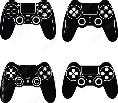 Console Controller Skin silhouette vector