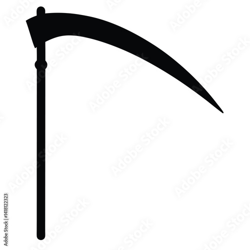 War scythe silhouette vector isolated on white background
