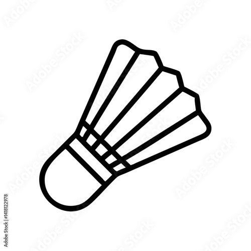 Shuttlecock with Feather Pattern Icon Design